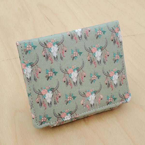 Boho Western Skull Mini Wallet