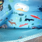 We are Alaska Medium Blue Crossbody Purse