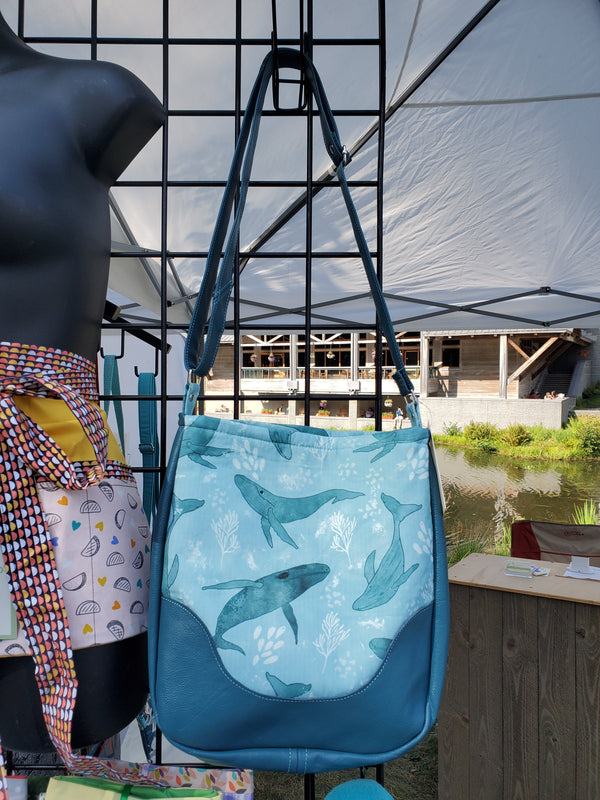 Majestic Whales Hobo Purse **not so perfect discount**