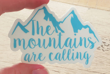 The Mountains Are Calling die-cut stickers