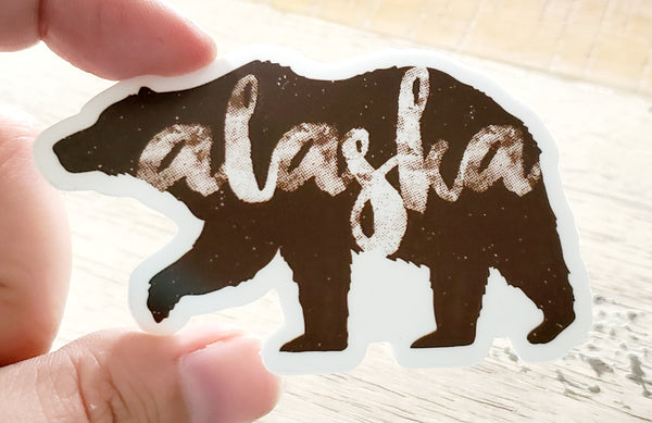 Alaska Bear die-cut stickers