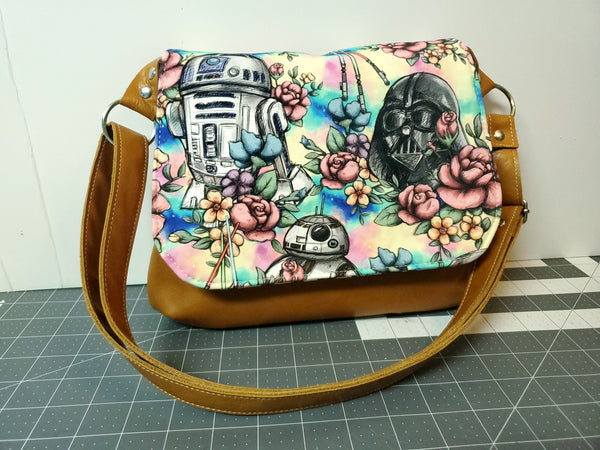 Floral Wars Messenger Purse - Pastel Rainbow