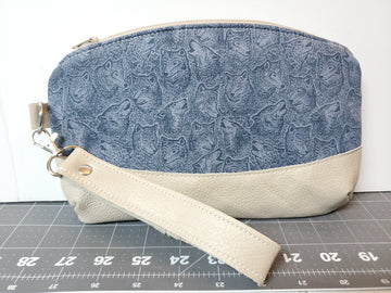 Midnight Wolf Wristlet -- Custom order for Julie M.