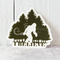 "I Believe" Big Foot die-cut stickers