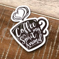 "Coffee is my spirit animal" die-cut magnets