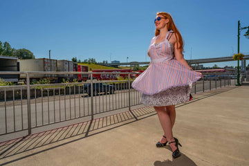 Pastel Sparkle Stripe Pin-up Apron