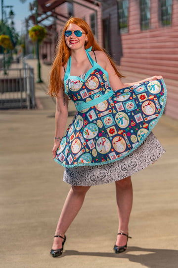 Holiday Snowman Pin-up Apron