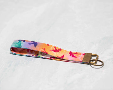 Karen Key Fob - Rainbow Birds