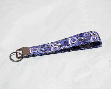 Karen Key Fob - Blue Abstract