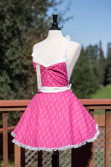 Hot Pink Arrow Pin-up Apron