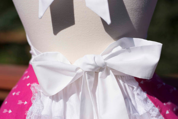 Hot Pink Arrow Pin-up Apron