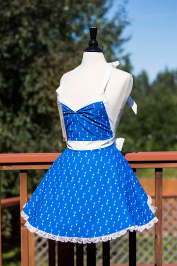 Blue Arrow Pin-up Apron
