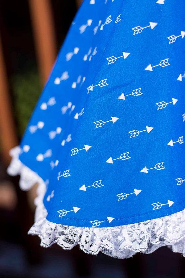 Blue Arrow Pin-up Apron