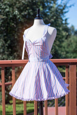 Pastel Sparkle Stripe Pin-up Apron