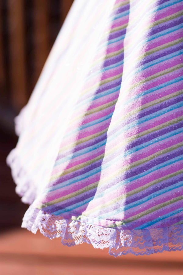 Pastel Sparkle Stripe Pin-up Apron