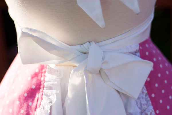 Hot Pink Polka Dot Pin-up Apron