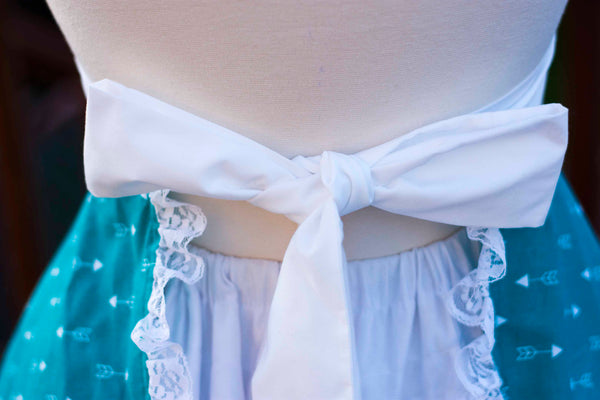 Teal Arrow Pin-up Apron