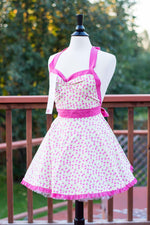 Pink Floral Pin-up Apron