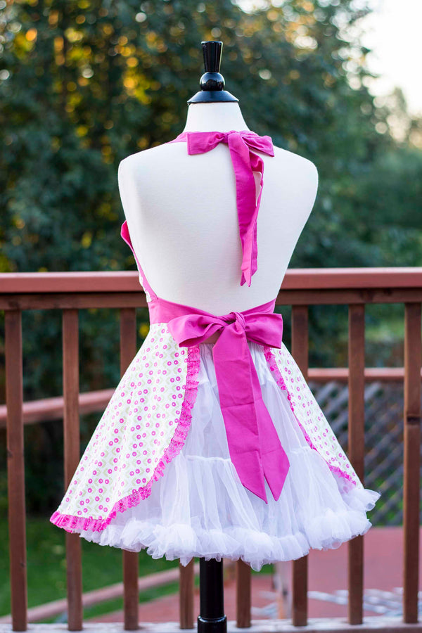 Pink Floral Pin-up Apron