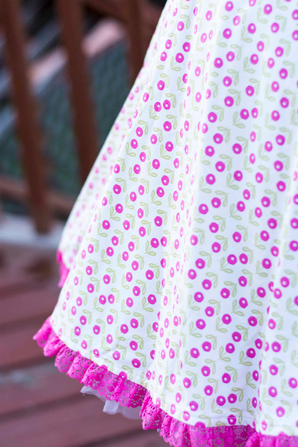 Pink Floral Pin-up Apron