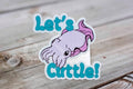 “Let's Cuttle" cuttlefish die-cut magnets