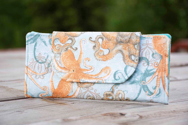 Boho Coastal Octopus Wallet
