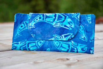 Batik Tribal Orca Whale Wallet
