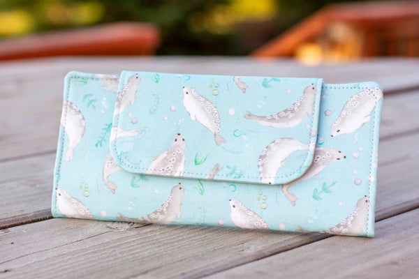 Playful Seals (Blue) Wallet