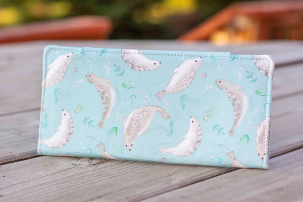 Playful Seals (Blue) Wallet