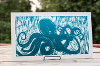 "Hyacinthum" Octopus Woodblock print