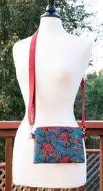 Octopus Ink - Red & Teal Crossbody Purse