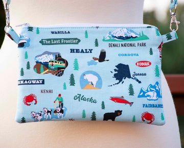 We are Alaska Light Blue Crossbody Purse