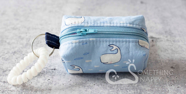 "Maritime Whales" Cash & Carry Micro Bag - Blue