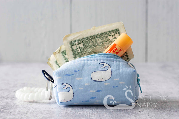 "Maritime Whales" Cash & Carry Micro Bag - Blue