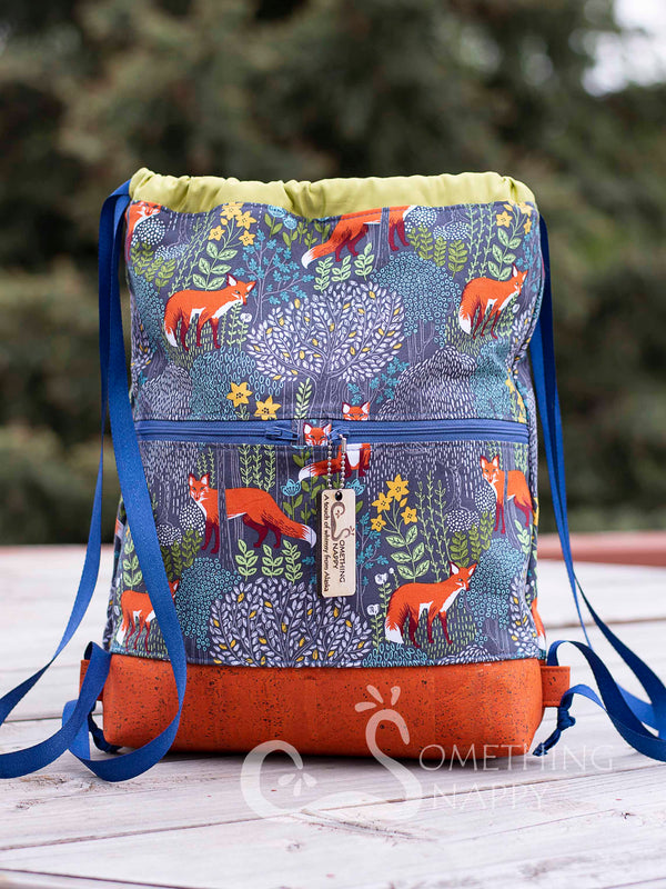 Fox Forest Drawstring Backpack