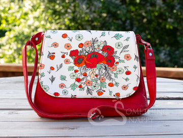 Field of Poppies Mini Messenger Purse
