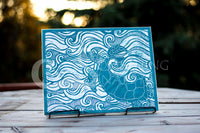 Into the Depths hand-pulled wood block print