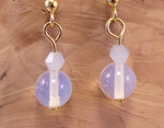 Opalite and Swarovski Crystal Earrings