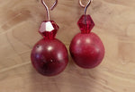 Red Howlite and Swarovski Crystal Earrings