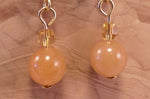 Red Aventurine and Swarovski Crystal Earrings