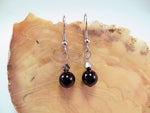 Obsidian and Swarovski Crystal Earrings