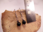 Obsidian and Swarovski Crystal Earrings