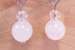 White Quartz and Swarovski Crystal Earrings