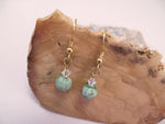 China Jade and Swarovski Crystal Earrings