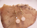 Rose Quartz and Swarovski Crystal Earrings