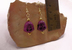 Purple Howlite Buddha Earrings