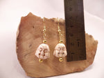 White Howlite Buddha Earrings