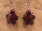Brown Howlite Turtle Earrings