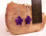 Purple Howlite Turtle Earrings
