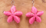 Hot Pink Howlite Starfish Earrings
